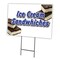 Signmission Ice Cream Sandwiches Yard & Stake outdoor plastic coroplast window, C-1824-DS-Ice Cream Sandwiches C-1824-DS-Ice Cream Sandwiches - alternate 1